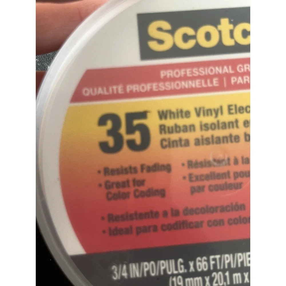 Scotch White Vinyl Tape Electrica Outdoors Barn Farm Country Halloween Decoratio